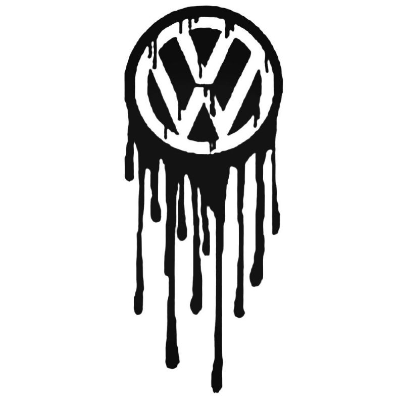 DRIPPING VW Vinyl Car Sticker VW Van Camper Hippy Decal LARGE 285mm x 116mm